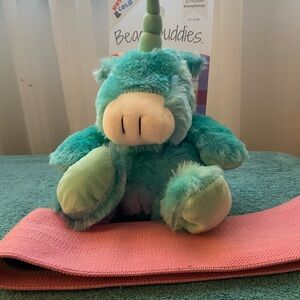 Heat/cool pad Plush Toy Teal and Pink Unicorn